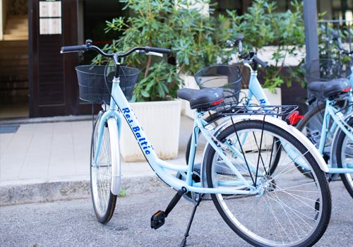 The hotel's bikes