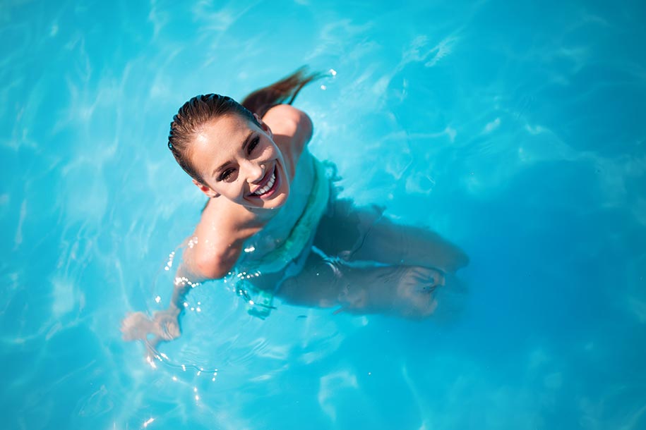 Girl in a whirlpool